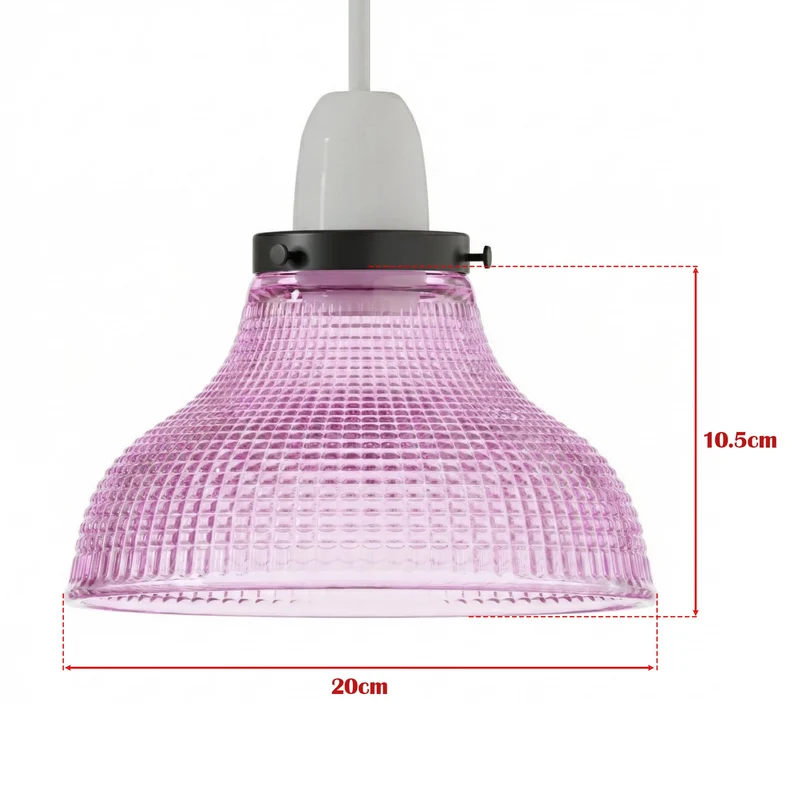 Lila Glaslampenschirm im Vintage-Stil für lampen~3759
