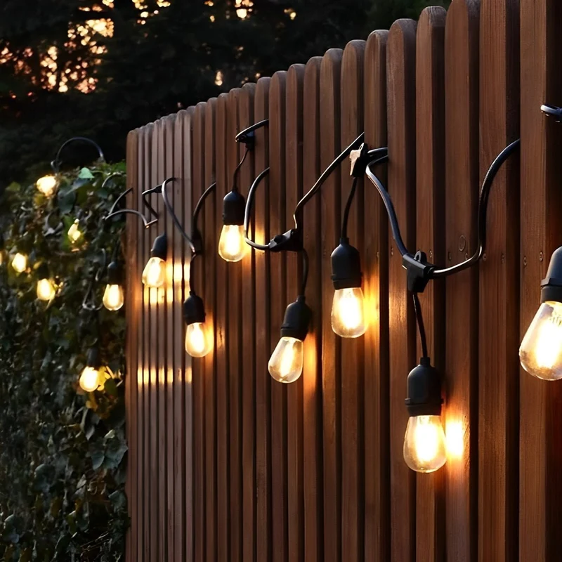 Waterdichte LED Lichtsnoer Buiten 10-30 Lampen Retro Sfeerverlichting Tuin Terras Balkon IP55 Dimbaar Feestverlichting | Sansoti