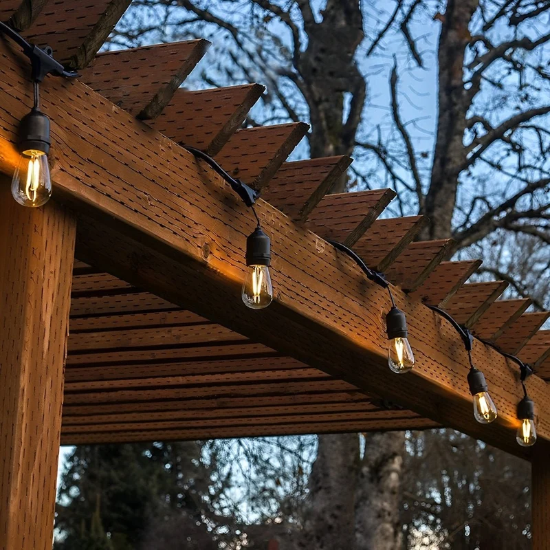 Waterdichte LED Lichtsnoer Buiten 10-30 Lampen Retro Sfeerverlichting Tuin Terras Balkon IP55 Dimbaar Feestverlichting | Sansoti
