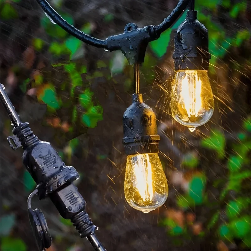 Waterdichte LED Lichtsnoer Buiten 10-30 Lampen Retro Sfeerverlichting Tuin Terras Balkon IP55 Dimbaar Feestverlichting | Sansoti
