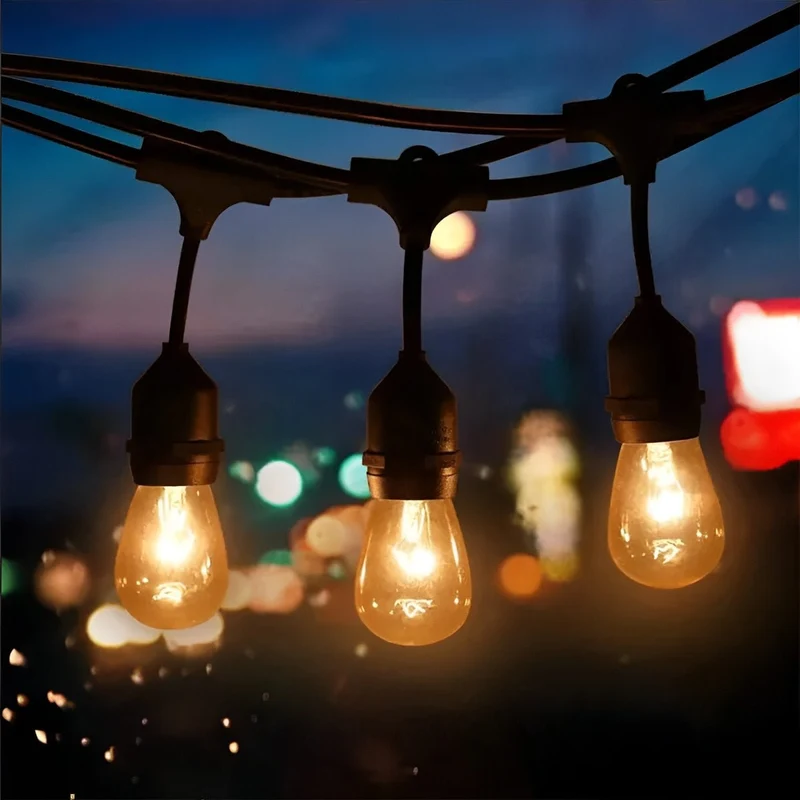 Waterdichte LED Lichtsnoer Buiten 10-30 Lampen Retro Sfeerverlichting Tuin Terras Balkon IP55 Dimbaar Feestverlichting | Sansoti