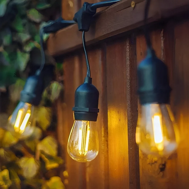 Waterdichte LED Lichtsnoer Buiten 10-30 Lampen Retro Sfeerverlichting Tuin Terras Balkon IP55 Dimbaar Feestverlichting | Sansoti