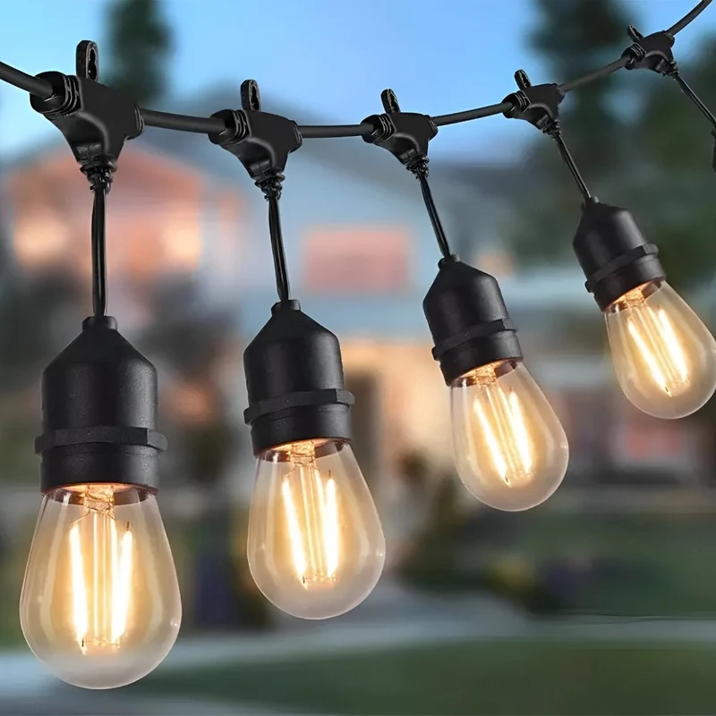 Waterdichte LED Lichtsnoer Buiten 10-30 Lampen Retro Sfeerverlichting Tuin Terras Balkon IP55 Dimbaar Feestverlichting | Sansoti