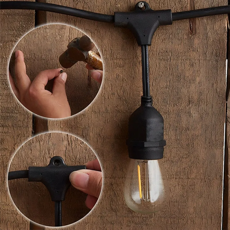 Waterdichte LED Lichtsnoer Buiten 10-30 Lampen Retro Sfeerverlichting Tuin Terras Balkon IP55 Dimbaar Feestverlichting | Sansoti