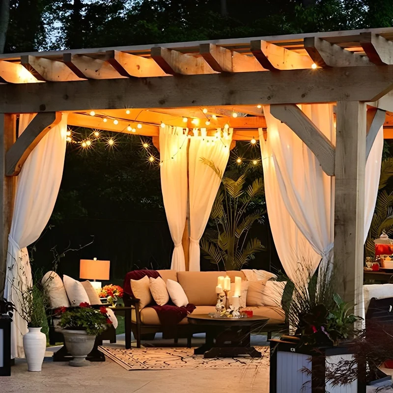 Waterdichte LED Lichtsnoer Buiten 10-30 Lampen Retro Sfeerverlichting Tuin Terras Balkon IP55 Dimbaar Feestverlichting | Sansoti