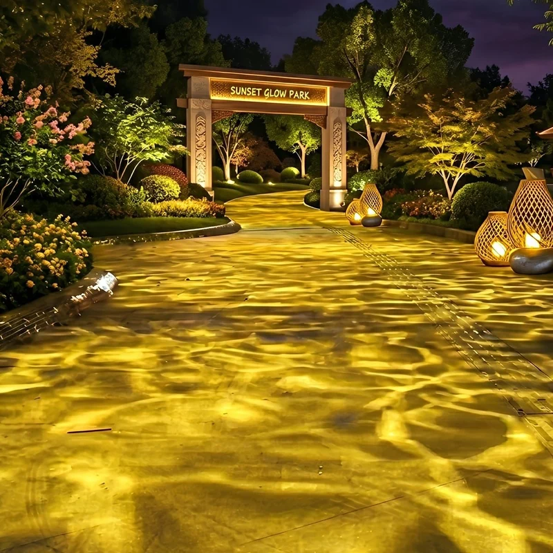 3D Waterrimpel Projector Buitenlamp Golfeffect Tuinspot Sfeerlicht IP65 Wandbelichting Waterdicht 24W-48W | Sansoti