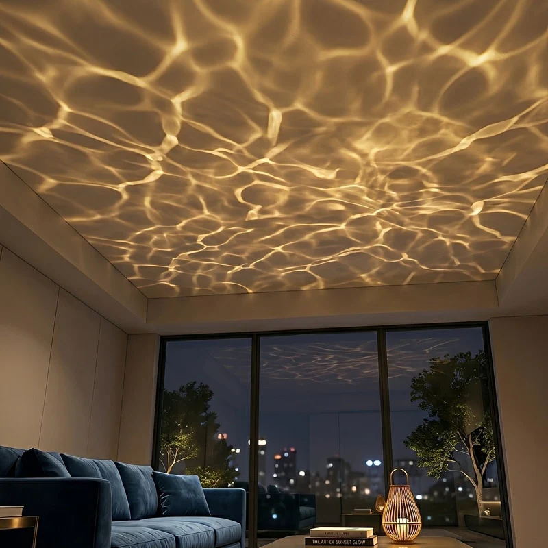 3D Waterrimpel Projector Buitenlamp Golfeffect Tuinspot Sfeerlicht IP65 Wandbelichting Waterdicht 24W-48W | Sansoti