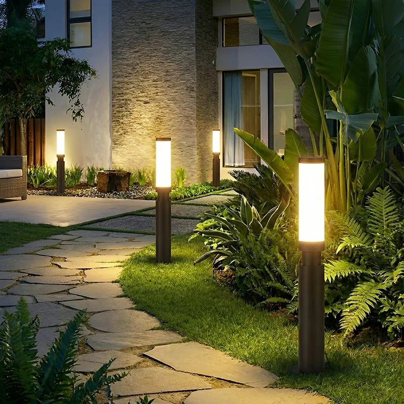 Tuinlamp Sokkellamp Cilindrisch Zwart Aluminium IP55 61-200cm Buitenverlichting Terrasverlichting Padverlichting | Sansoti
