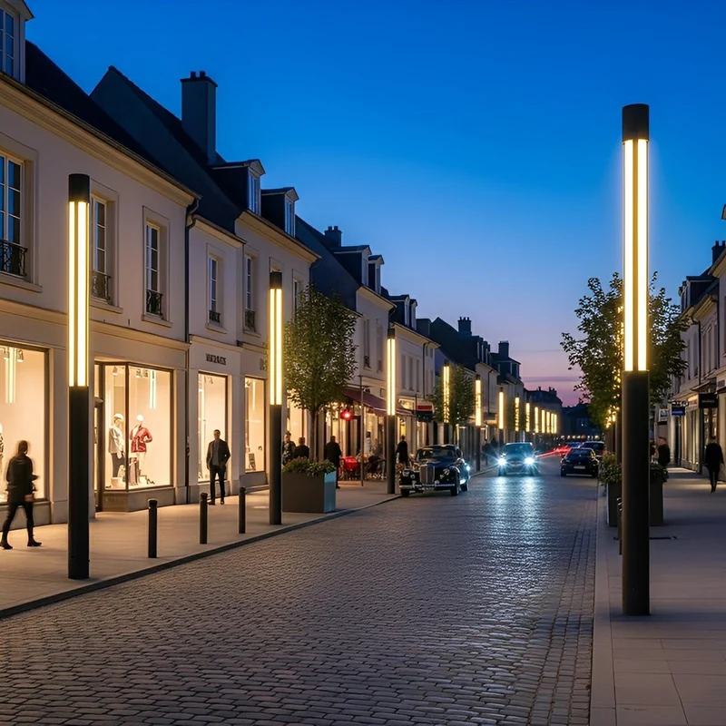 Cilindervormige Buitenpaal LED Zwart Tuinverlichting Padverlichting Waterdicht Aluminium Tuinlamp Modern | Sansoti