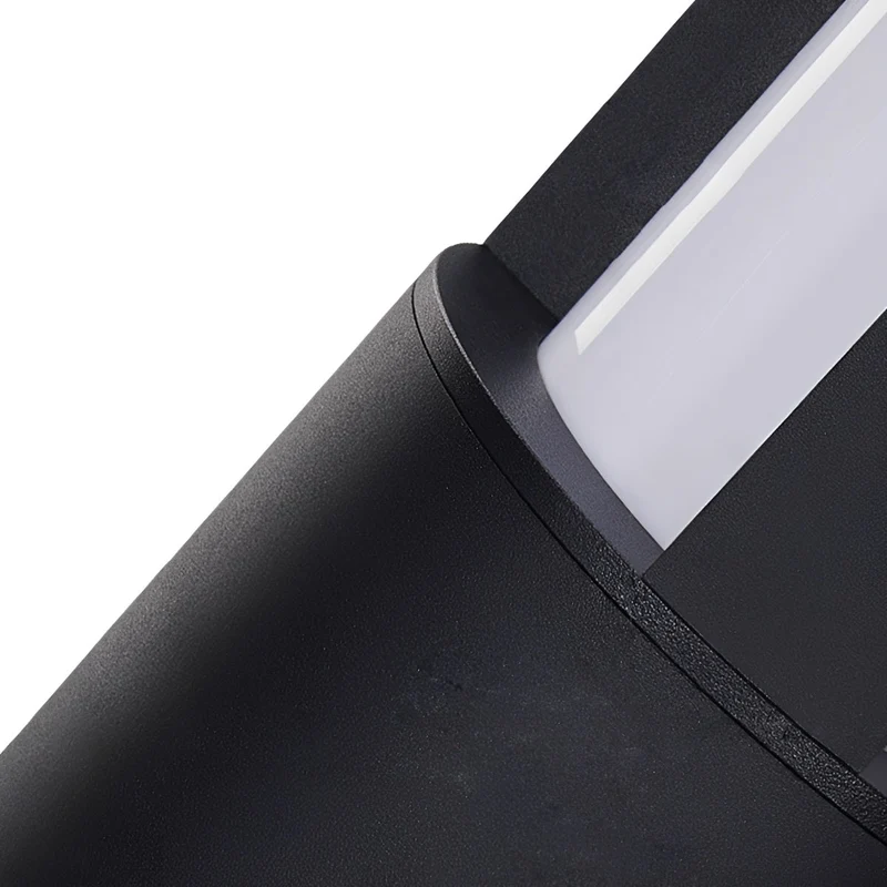 Cilindervormige Buitenpaal LED Zwart Tuinverlichting Padverlichting Waterdicht Aluminium Tuinlamp Modern | Sansoti