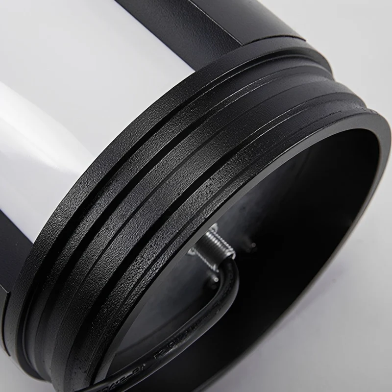 Cilindervormige Buitenpaal LED Zwart Tuinverlichting Padverlichting Waterdicht Aluminium Tuinlamp Modern | Sansoti