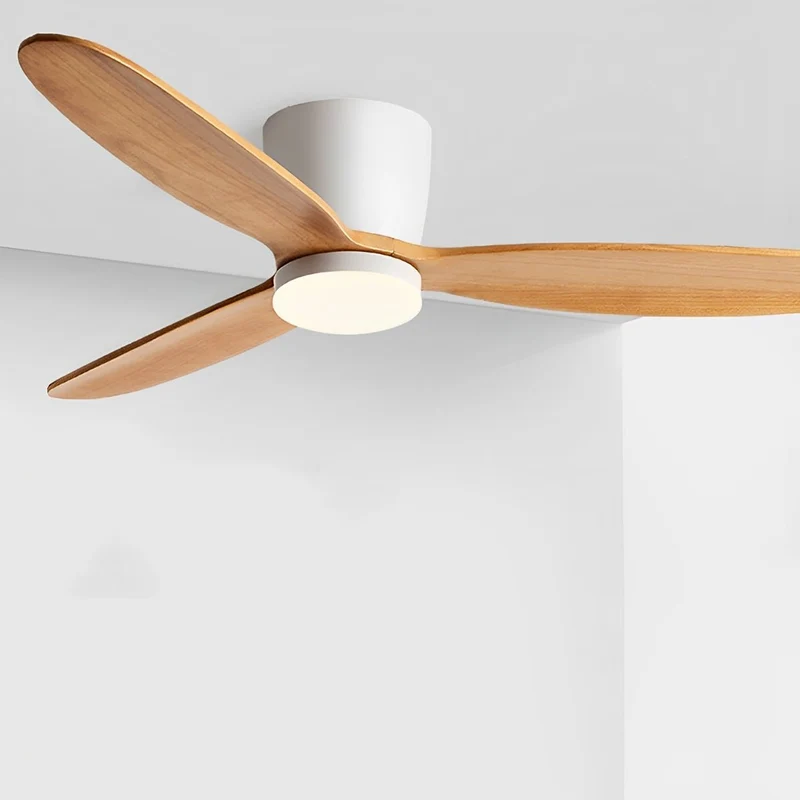 Plafondventilator met Verlichting 6 Snelheden Houtnerf DC Motor Omkeerbaar Timer Modern Design Woonkamer | Sansoti