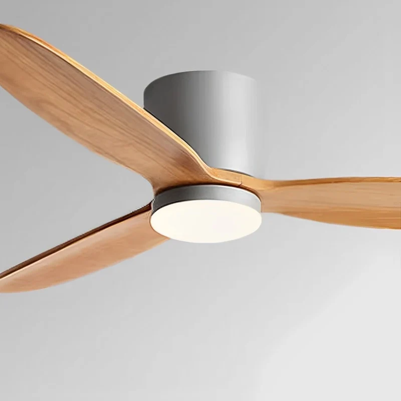 Plafondventilator met Verlichting 6 Snelheden Houtnerf DC Motor Omkeerbaar Timer Modern Design Woonkamer | Sansoti