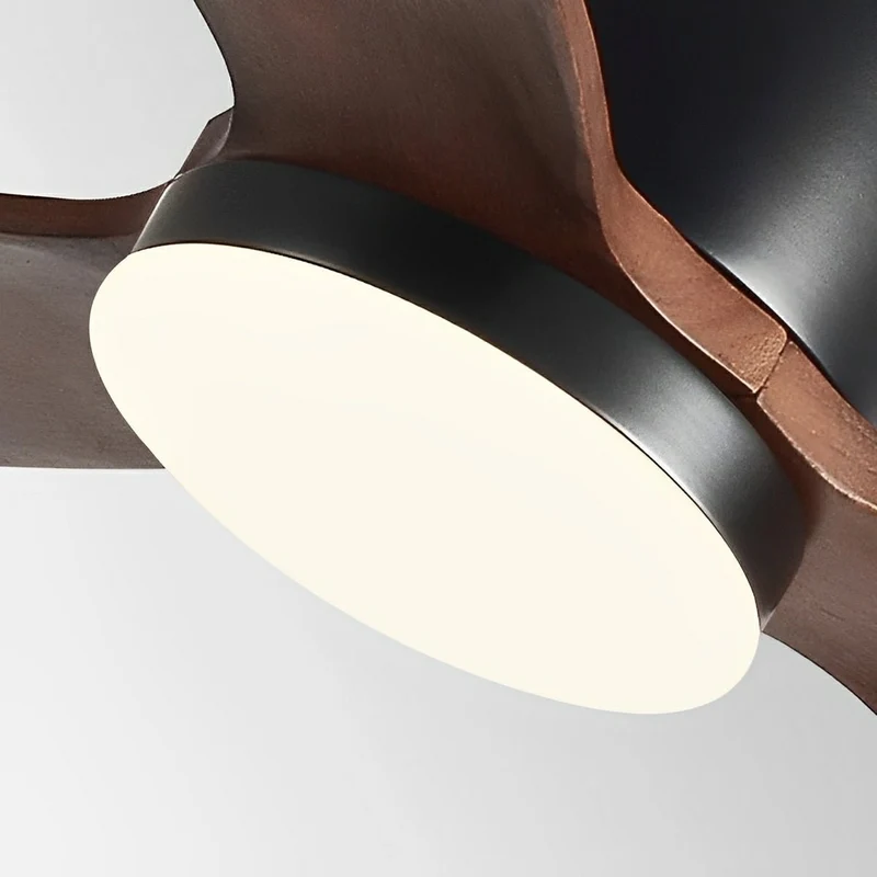 Plafondventilator met Verlichting 6 Snelheden Houtnerf DC Motor Omkeerbaar Timer Modern Design Woonkamer | Sansoti