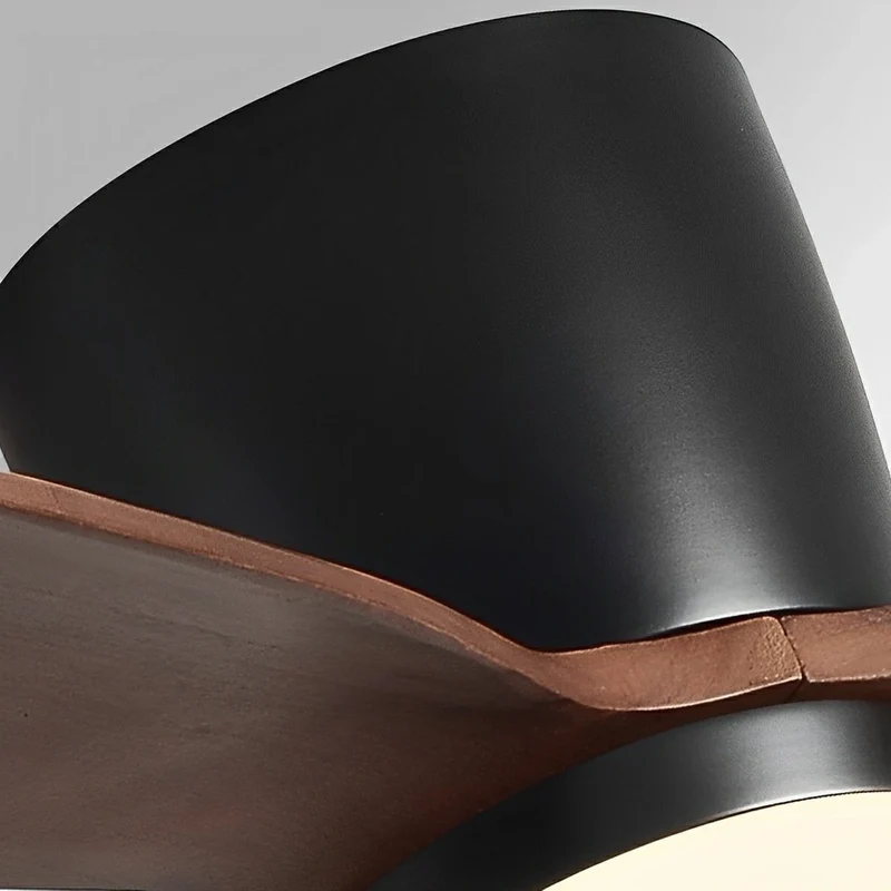 Plafondventilator met Verlichting 6 Snelheden Houtnerf DC Motor Omkeerbaar Timer Modern Design Woonkamer | Sansoti