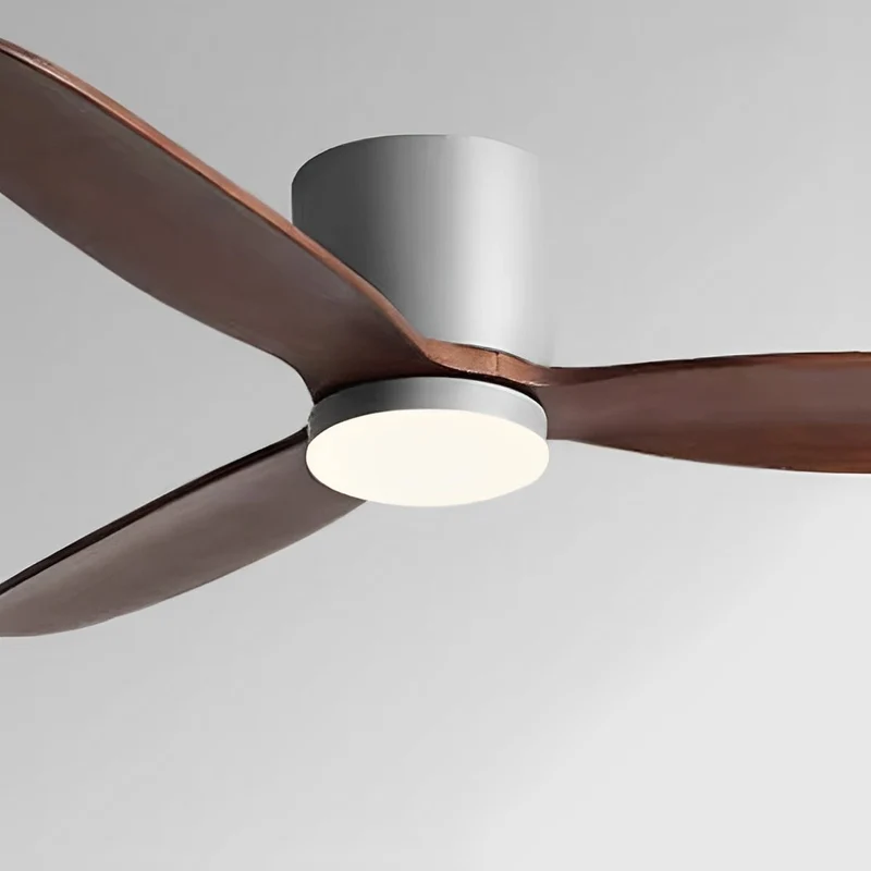 Plafondventilator met Verlichting 6 Snelheden Houtnerf DC Motor Omkeerbaar Timer Modern Design Woonkamer | Sansoti