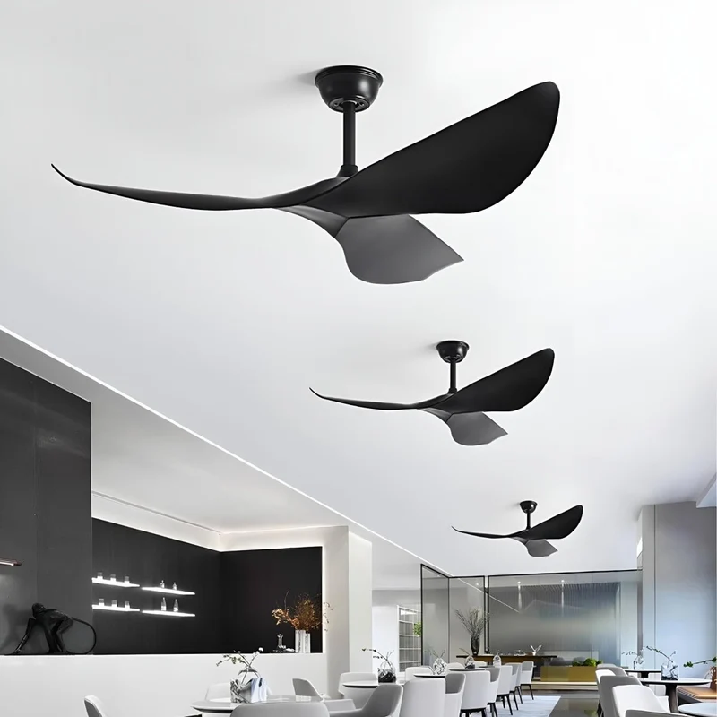 Plafondventilator Zonder Verlichting 6 Snelheden Omkeerbaar Fluistermotor Modern Design Woonkamer Slaapkamer | Sansoti