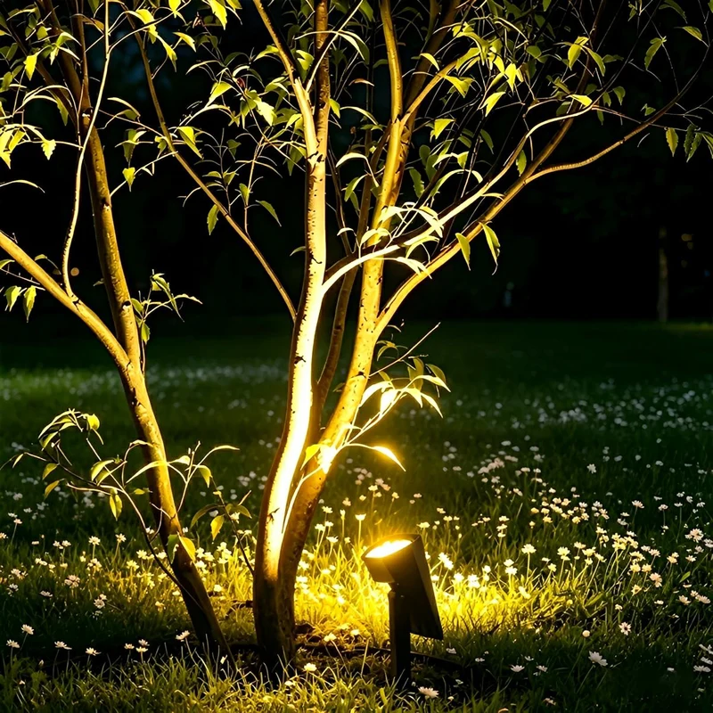 Verstelbare Solar Tuinspot LED IP65 Waterdicht Zwart Warm Wit RGB Buitenverlichting 3m Bereik voor Tuin Terras | Sansoti