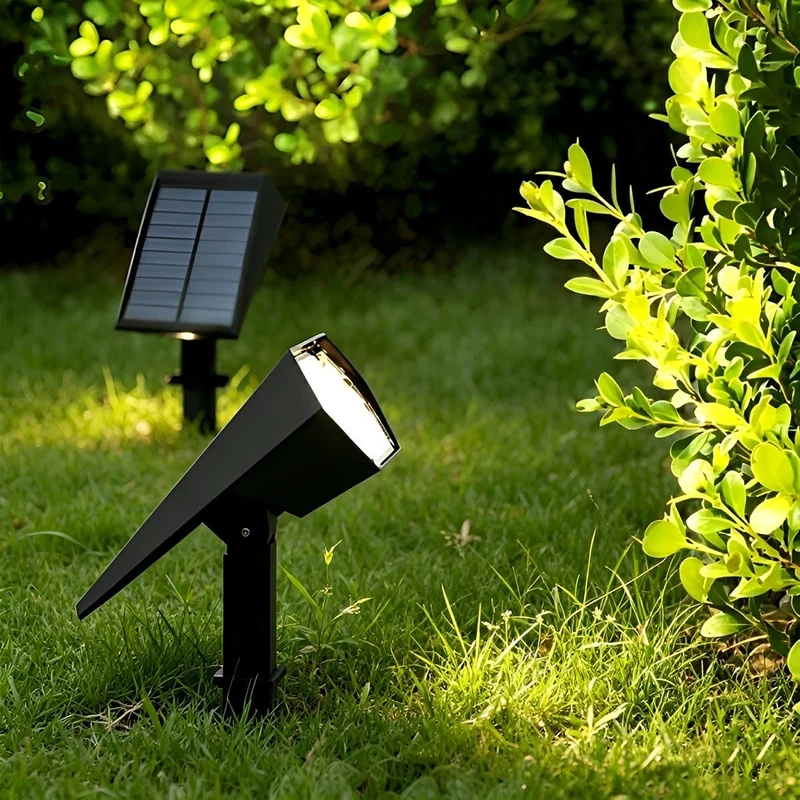Verstelbare Solar Tuinspot LED IP65 Waterdicht Zwart Warm Wit RGB Buitenverlichting 3m Bereik voor Tuin Terras | Sansoti