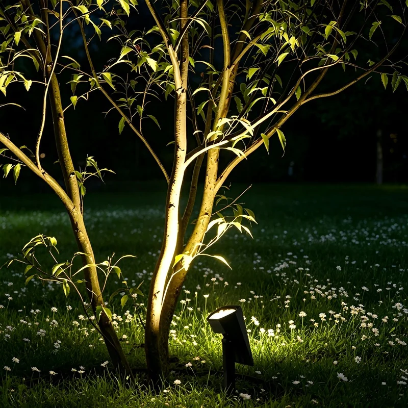 Verstelbare Solar Tuinspot LED IP65 Waterdicht Zwart Warm Wit RGB Buitenverlichting 3m Bereik voor Tuin Terras | Sansoti