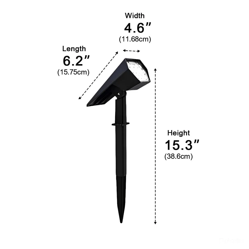 Verstelbare Solar Tuinspot LED IP65 Waterdicht Zwart Warm Wit RGB Buitenverlichting 3m Bereik voor Tuin Terras | Sansoti