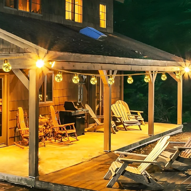 Zonnelampen Lichtslinger 9.5m Waterdicht IP55 Warm Wit LED Retro Sfeerverlichting Tuin Terras Buiten | Sansoti