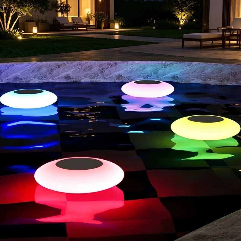 Drijvende Zwembadbol RGB LED Solar Waterlamp Vijververlichting Draadloos met Afstandsbediening Tuinsfeer | Sansoti