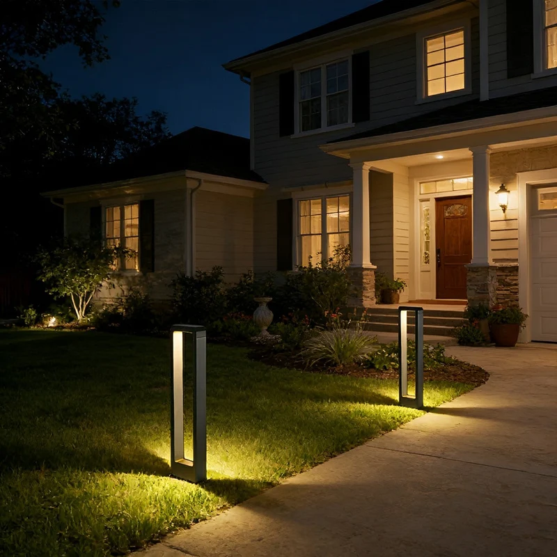 Buitenlamp Sokkellamp Zwart Aluminium IP65 Waterdicht LED Tuinverlichting Padverlichting Buitenverlichting | Sansoti