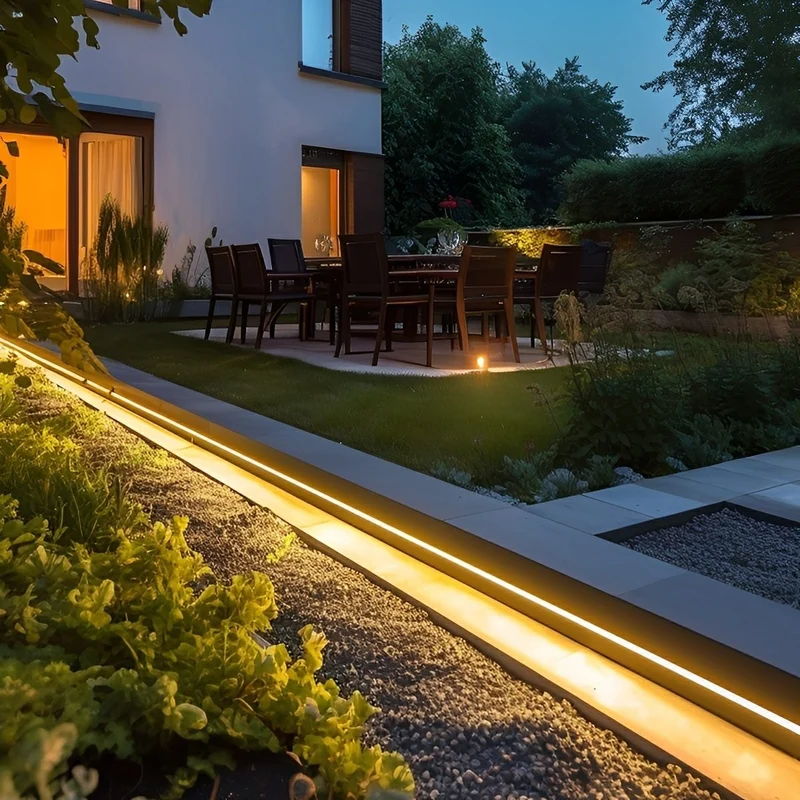 Flexibele Solar LED-strip Buiten Waterdicht 3000K Warm Licht Inbouwverlichting Zonne-energie Tuin Sfeerverlichting | Sansoti