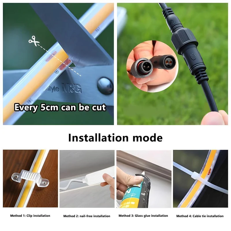 Flexibele Solar LED-strip Buiten Waterdicht 3000K Warm Licht Inbouwverlichting Zonne-energie Tuin Sfeerverlichting | Sansoti