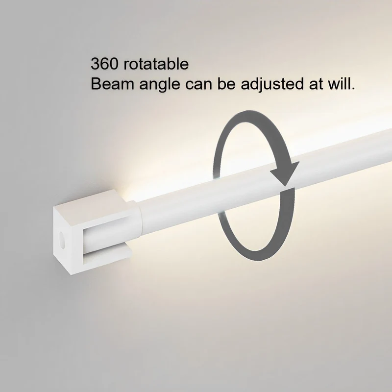 Draaibare LED Wandlamp Strip Zwart Wit Minimalistisch Design Verstelbaar 360 Graden Sfeervol Accent Modern | Sansoti