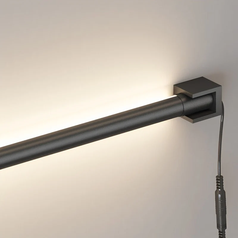 Draaibare LED Wandlamp Strip Zwart Wit Minimalistisch Design Verstelbaar 360 Graden Sfeervol Accent Modern | Sansoti