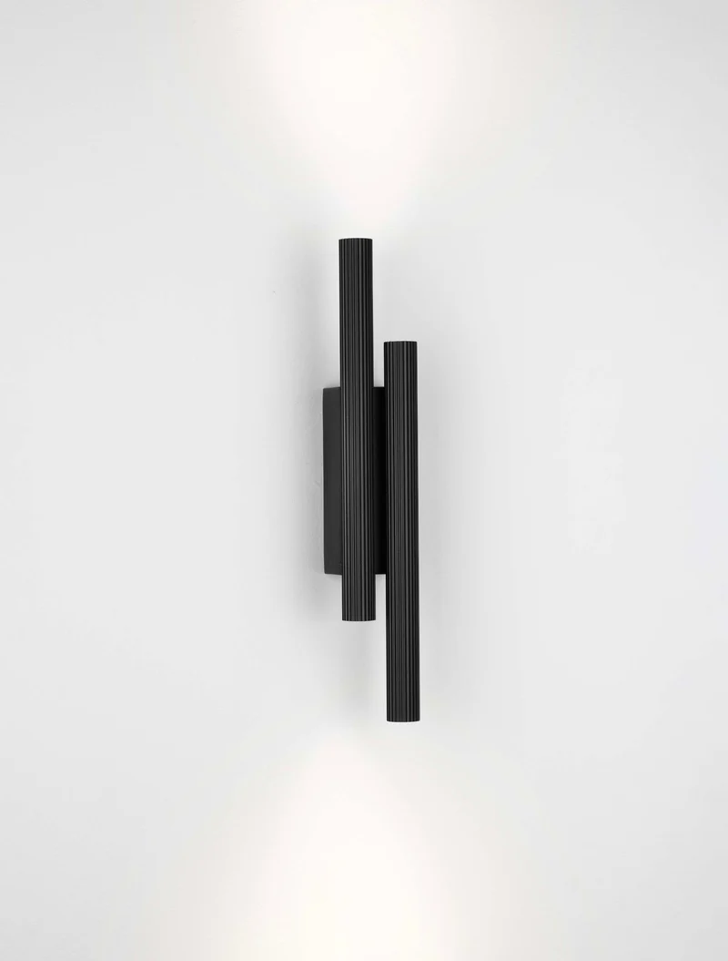 Paron LED Wandleuchte 2-flammig Geriffelt 3000K