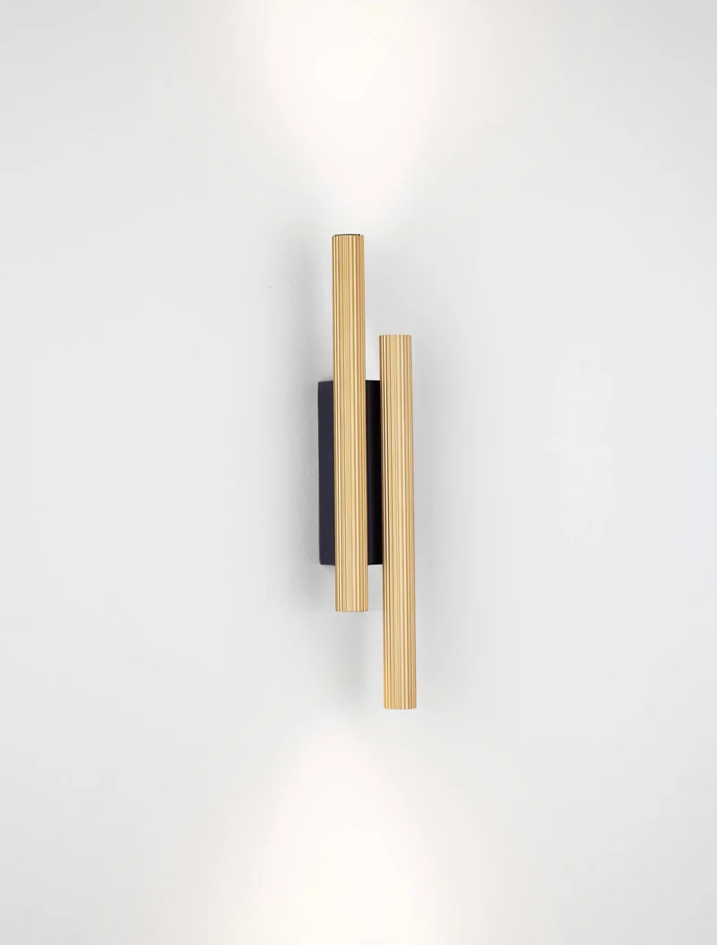 Paron LED Wandleuchte 2-flammig Geriffelt 3000K
