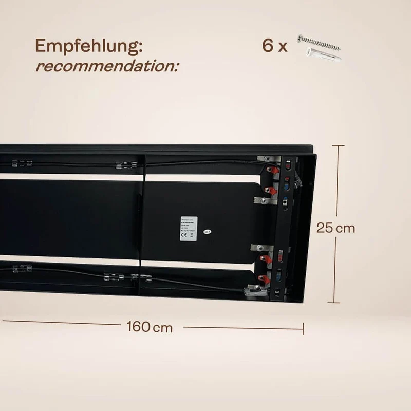 s.luce Belluna Esstisch-Hängelampe 5-flammig 160cm Baldachin
