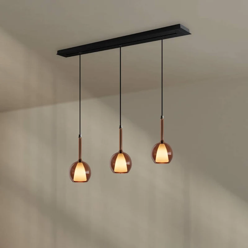 s.luce Belluna Esstisch-Pendelleuchte 3-flammig 120cm