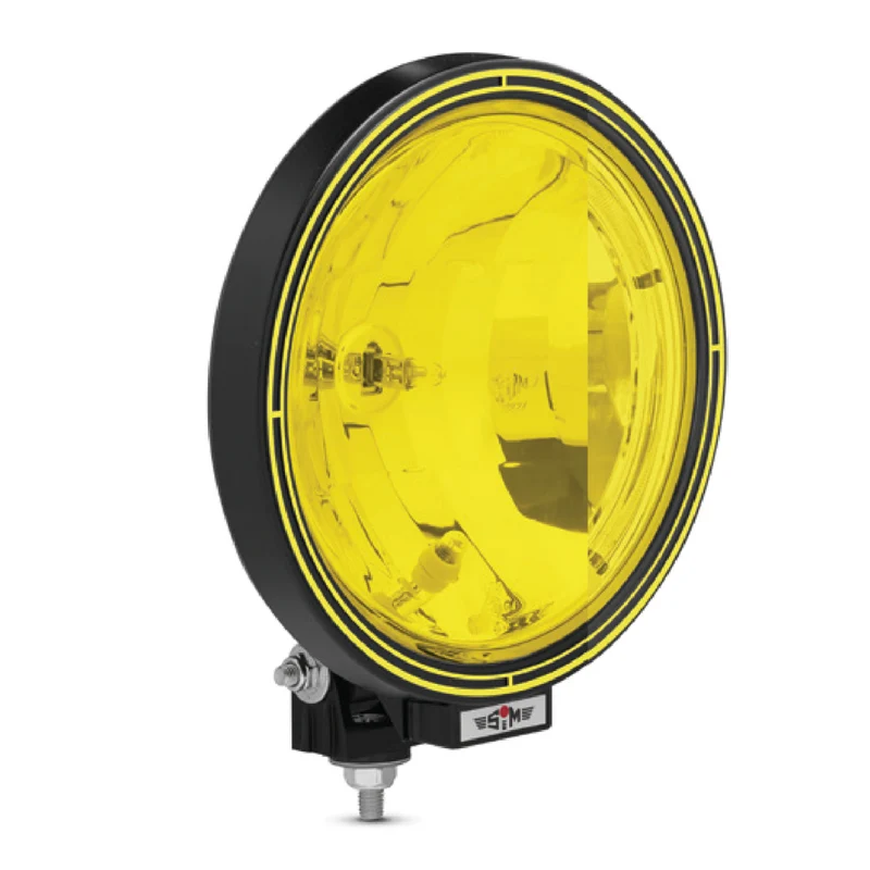 SIM Runde Glühbirne Fernscheinwerfer mit Glühbirne Standlicht / 9" Gelbe Edition