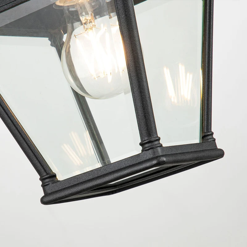 Außen-Wandlaterne Bayview 1-flammig IP44 Schwarz Ø18cm