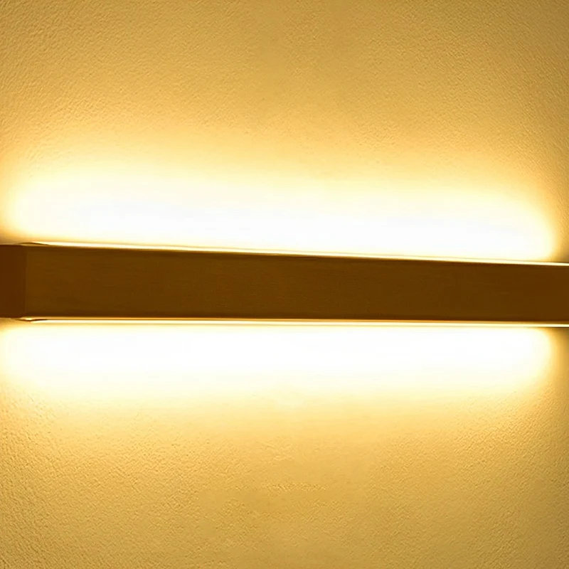 Houten LED Wandlamp Lang Rechthoekig Dimbaar Up-Down Licht Scandinavisch Design Modern Sfeervol Interieur | Sansoti