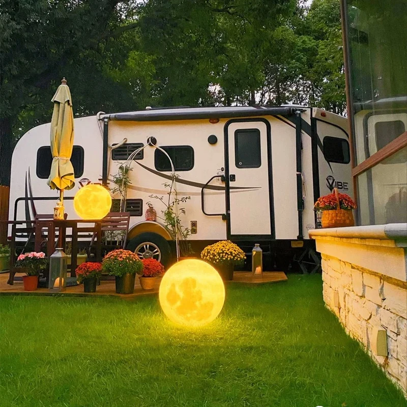 Bolvormige Tuinverlichting op Zonne-energie met Maanreliëf Waterdicht IP67 voor Tuin Pad Terras Gazon Oprit | Sansoti