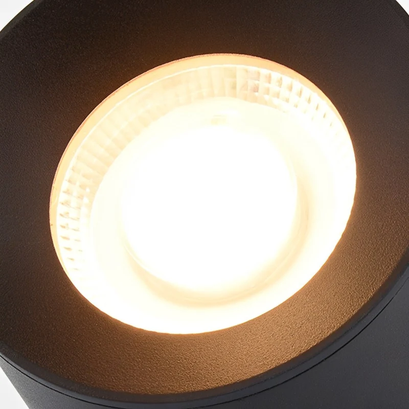 Verstelbare LED Buitenlamp Rond Zwart Waterdicht IP65 Wandverlichting Veranda Tuin Terras 360° Draaibaar | Sansoti