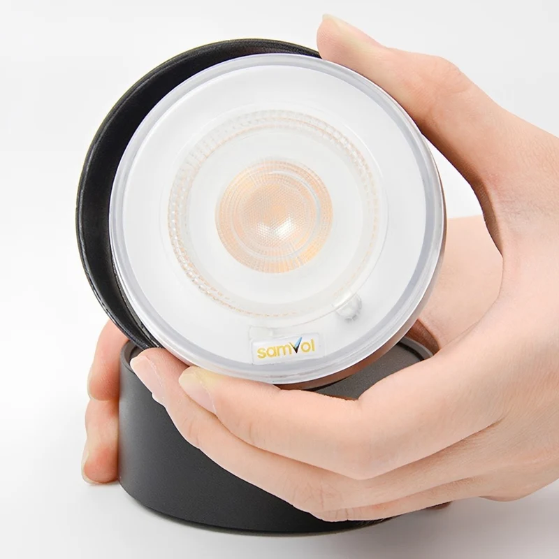 Verstelbare LED Buitenlamp Rond Zwart Waterdicht IP65 Wandverlichting Veranda Tuin Terras 360° Draaibaar | Sansoti
