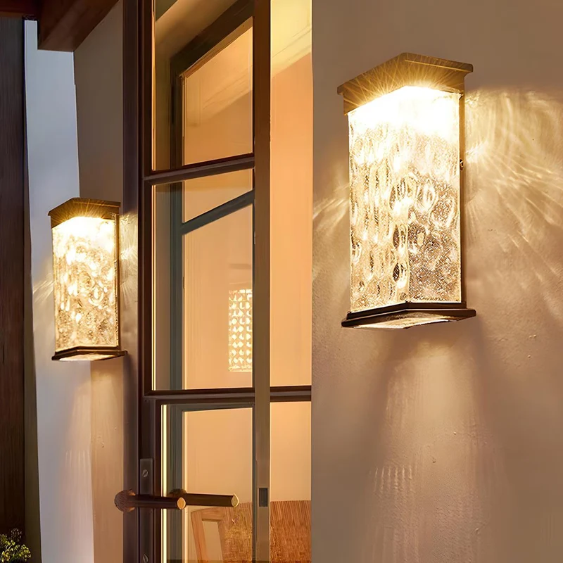 Wandlamp Buiten LED Watergolf Zwart Aluminium IP43 Tuin Veranda Terras Voordeur Gevel Buitenverlichting | Sansoti