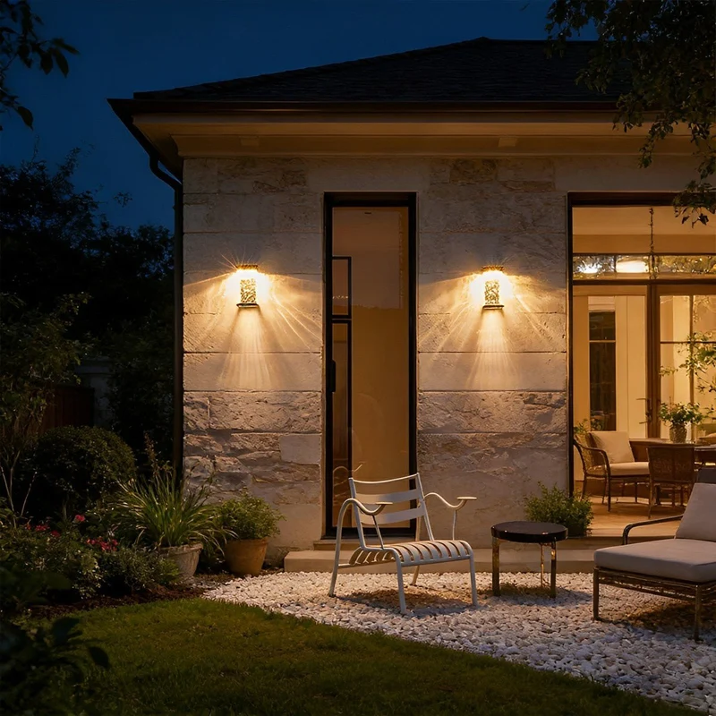 Wandlamp Buiten LED Watergolf Zwart Aluminium IP43 Tuin Veranda Terras Voordeur Gevel Buitenverlichting | Sansoti