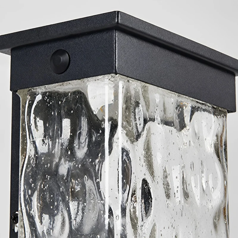 Wandlamp Buiten LED Watergolf Zwart Aluminium IP43 Tuin Veranda Terras Voordeur Gevel Buitenverlichting | Sansoti
