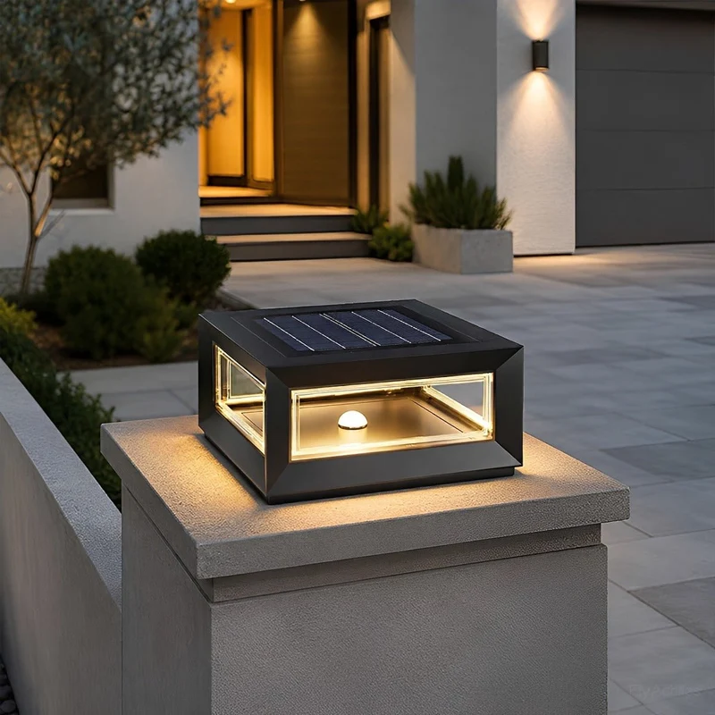 LED Sokkellamp Rechthoekig RVS Waterdicht Tuin Terras Oprit Zwart Wit Modern Design Buitenverlichting | Sansoti