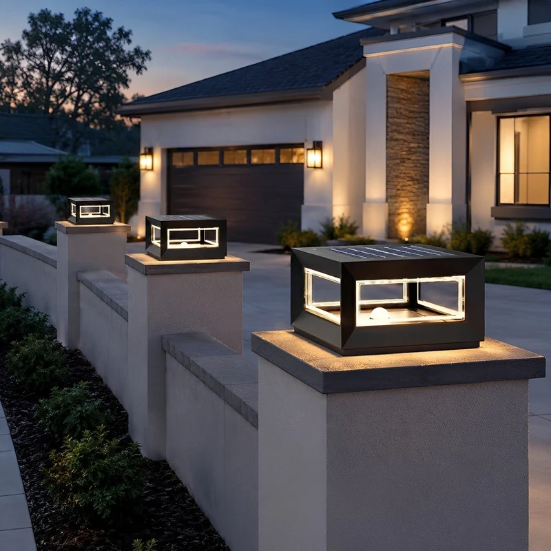 LED Sokkellamp Rechthoekig RVS Waterdicht Tuin Terras Oprit Zwart Wit Modern Design Buitenverlichting | Sansoti
