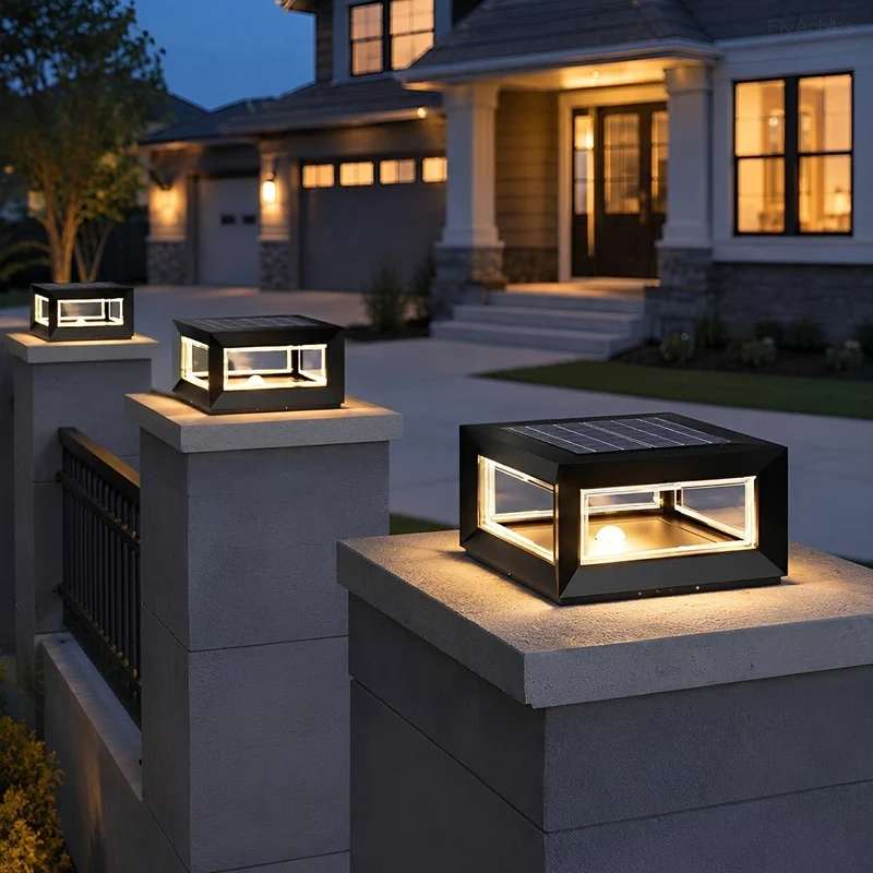 LED Sokkellamp Rechthoekig RVS Waterdicht Tuin Terras Oprit Zwart Wit Modern Design Buitenverlichting | Sansoti
