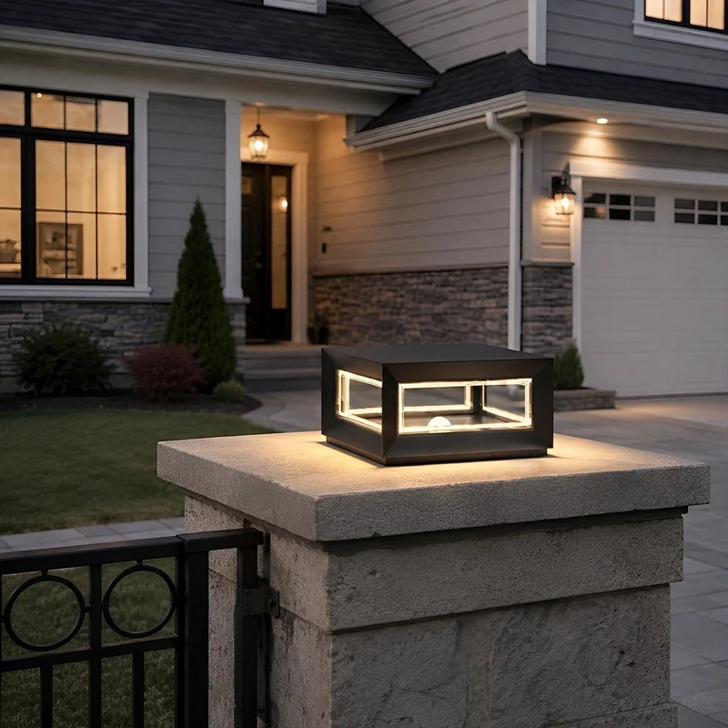LED Sokkellamp Rechthoekig RVS Waterdicht Tuin Terras Oprit Zwart Wit Modern Design Buitenverlichting | Sansoti
