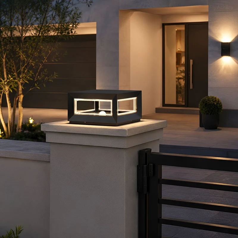 LED Sokkellamp Rechthoekig RVS Waterdicht Tuin Terras Oprit Zwart Wit Modern Design Buitenverlichting | Sansoti